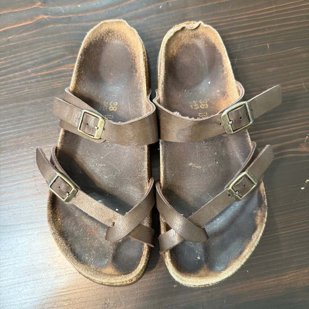 Birkenstock‎ Mayari Brown Birko-Flor Toe Loop Sandals